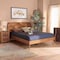 Baxton Studio Aimi Mid-Century Modern Walnut Brown Finished Wood Full Size Platform Bed 183-11113-9407-Zoro - alternate 2